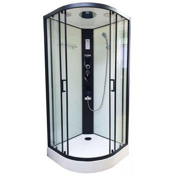 Душовий бокс VERONIS Veronis BN-4-100 white (black) 100х100х220 VE-BN4100WHITEBL фото