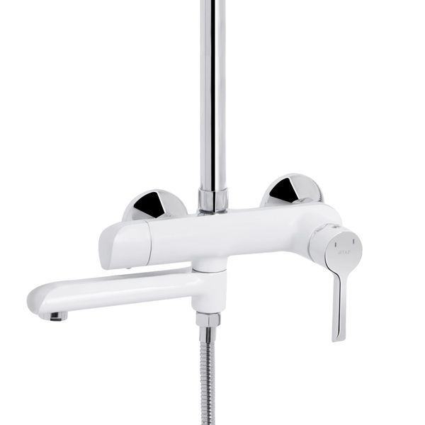 Душова система Qtap Grand Chrome/White QTGRAWCR1004 з тропічним душем|ручною лійкою та виливом на 3 споживачі Хром/Білий (SD00039614) SD00039614 фото