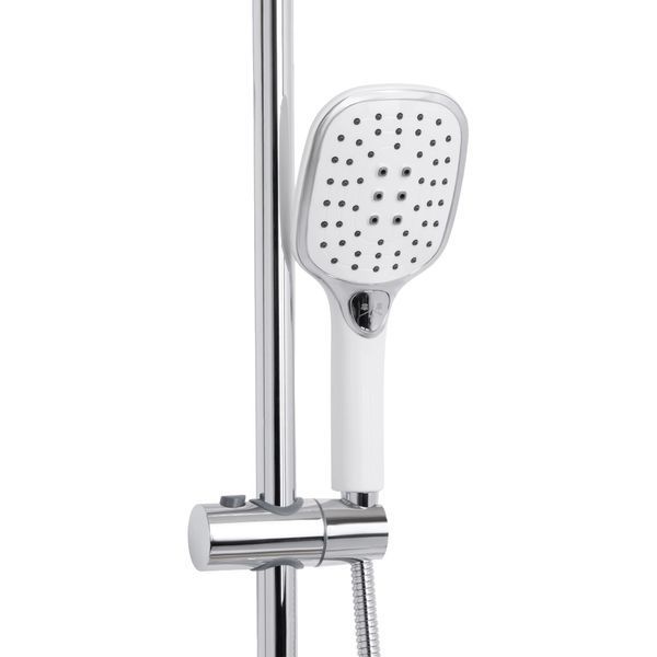 Душова система Qtap Grand Chrome/White QTGRAWCR1004 з тропічним душем|ручною лійкою та виливом на 3 споживачі Хром/Білий (SD00039614) SD00039614 фото